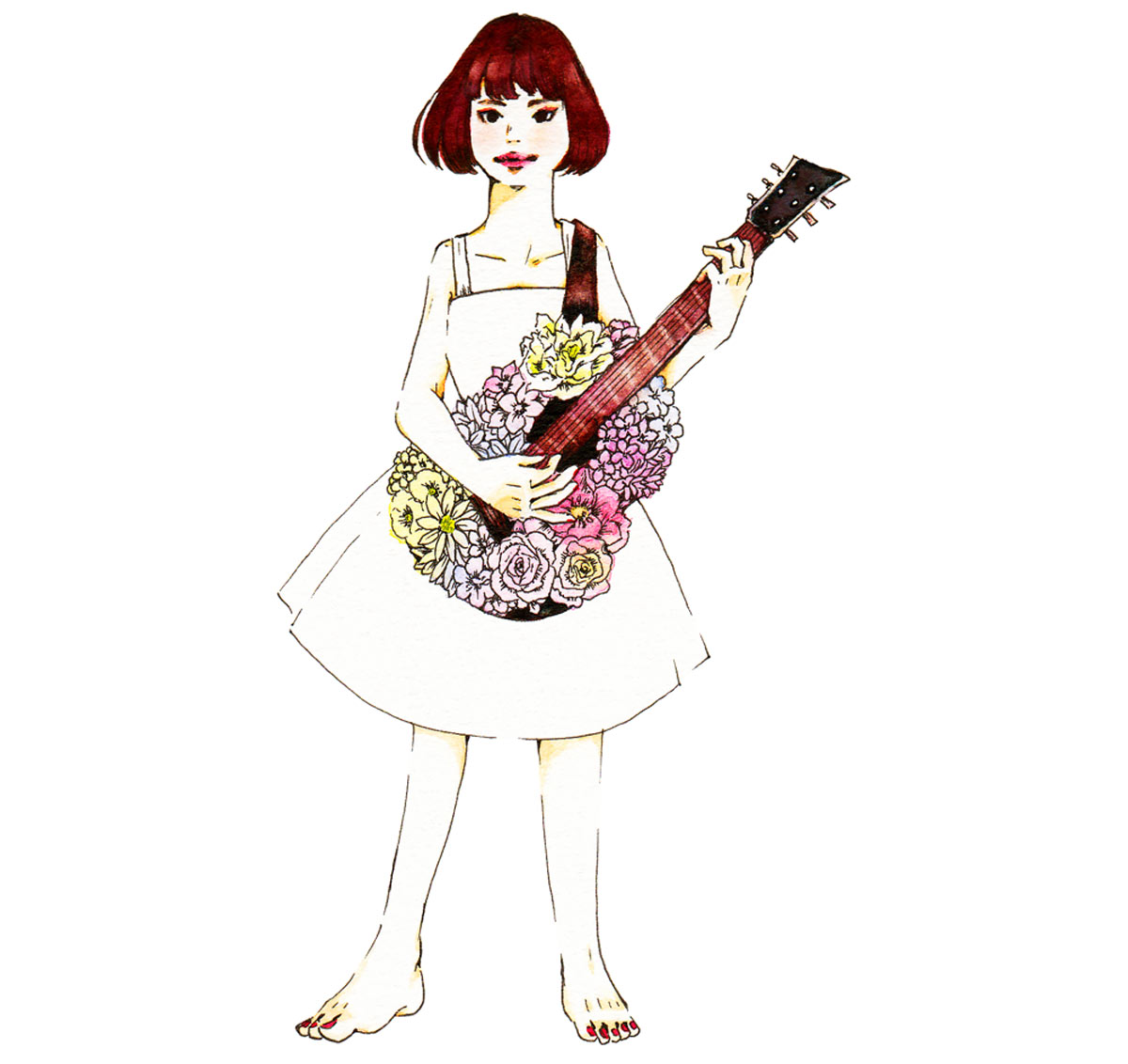 ギターを持つ女の子