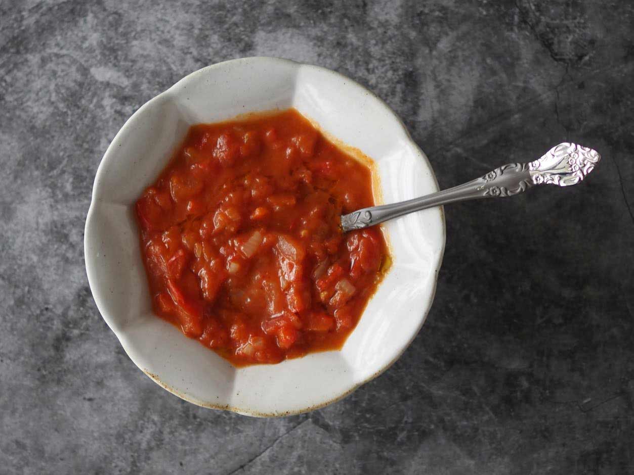 トマトの真っ赤なハロウィンスープ