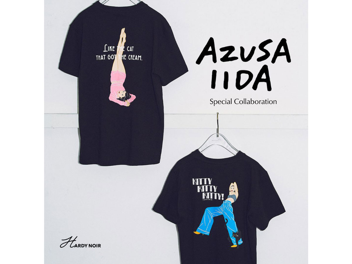 HARDY NOIR × AZUSA IIDA LIKE THE CAT Tシャツ