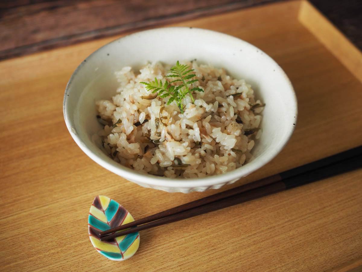 ツナと塩昆布の炊き込みご飯